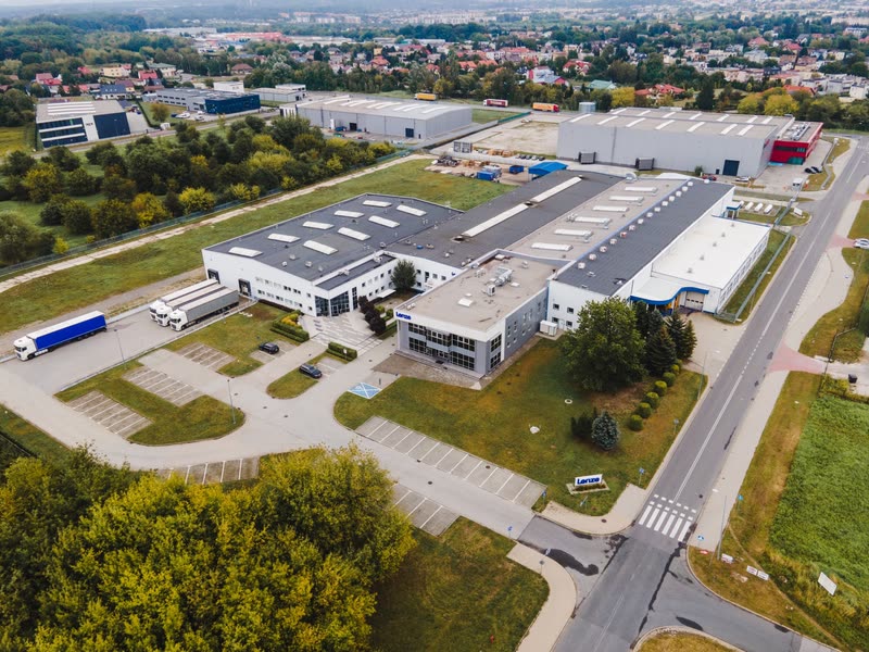 Zakład Lenze w Tarnowie z lotu ptaka
